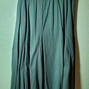 Woman Within Long Green Skirt 2X 26/28 NWOT Elastic Waist